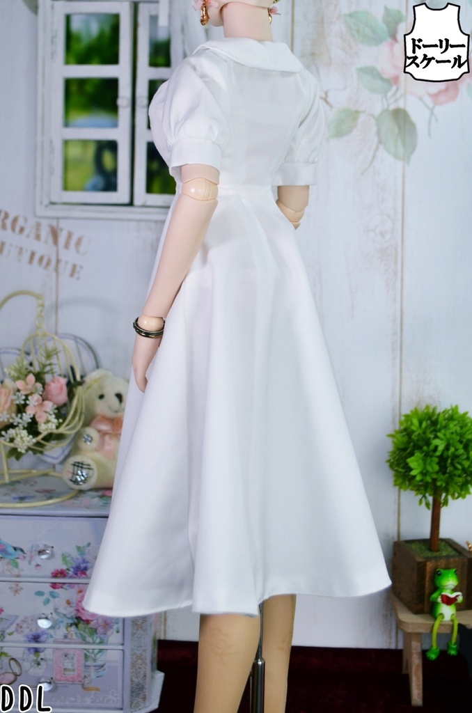 フラットカラーシャツワンピースの型紙 Flat Collar Shirt Dress Pattern