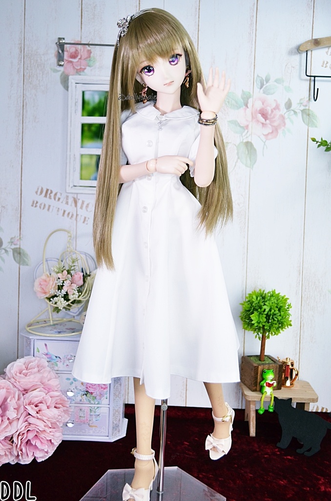フラットカラーシャツワンピースの型紙 Flat Collar Shirt Dress Pattern