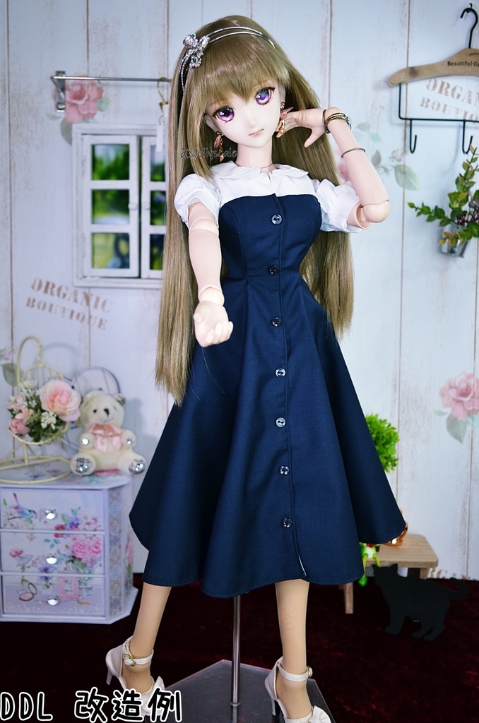 フラットカラーシャツワンピースの型紙 Flat Collar Shirt Dress Pattern