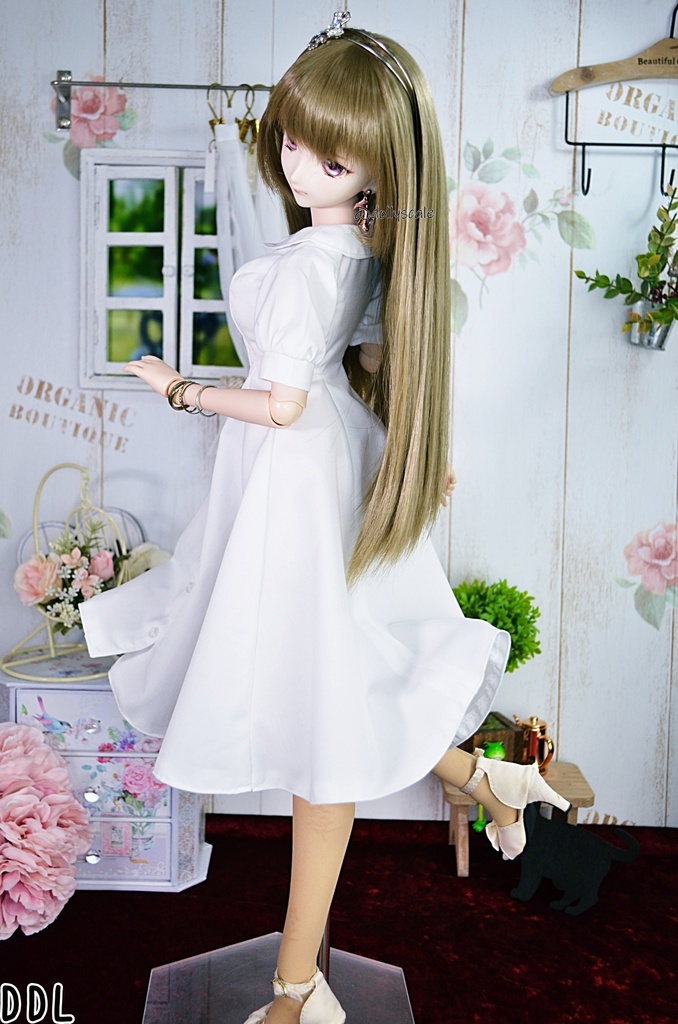 フラットカラーシャツワンピースの型紙　Flat Collar Shirt Dress Pattern