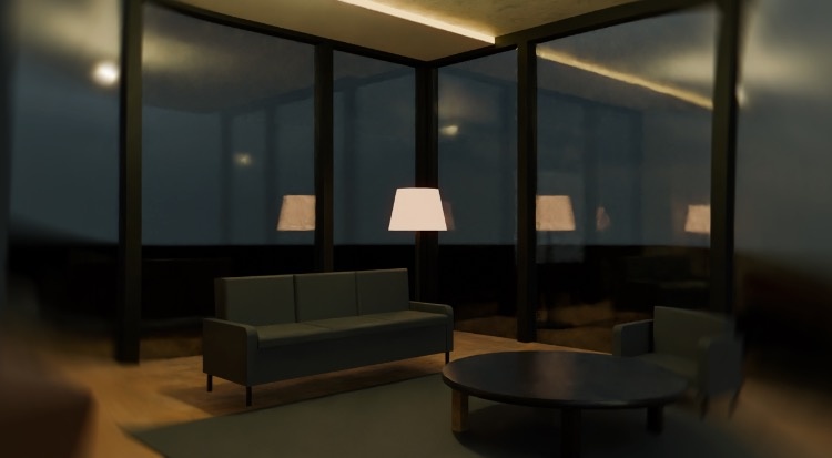 【blender】タワマン最上階-地上100mの静寂-ラグジュアリー・リビングセット