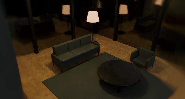 【blender】タワマン最上階-地上100mの静寂-ラグジュアリー・リビングセット