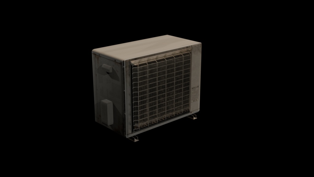 【blender】日本風の室外機 1種類セット