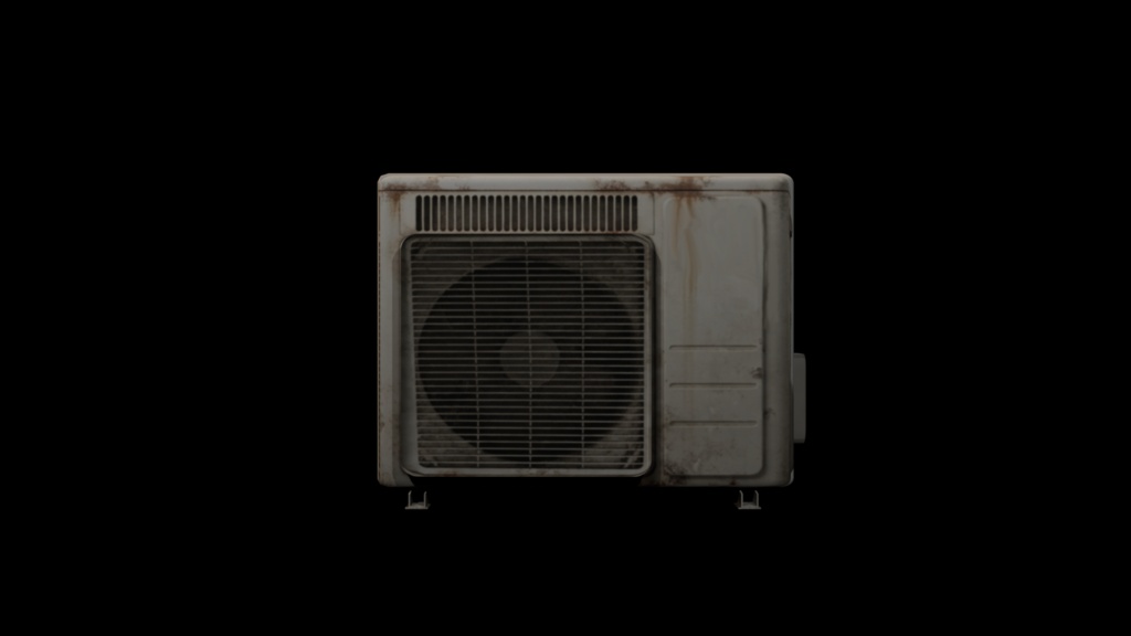 【blender】日本風の室外機 1種類セット