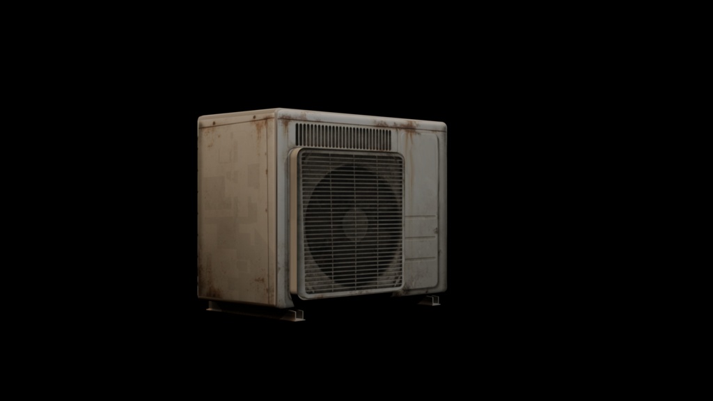 【blender】日本風の室外機 1種類セット