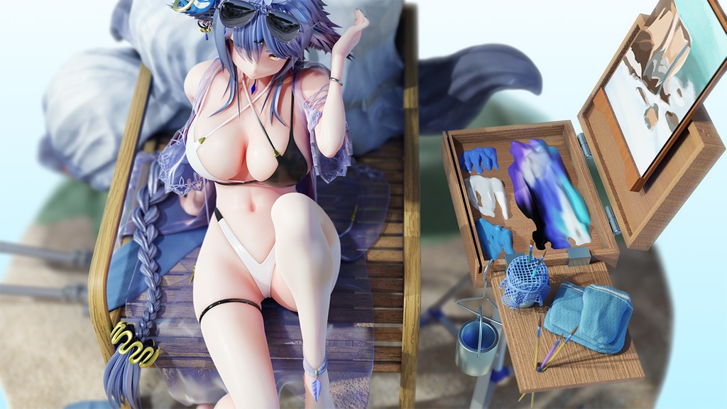 アズールレーン 土佐 鳴子小夏 3Dデータ・CG集