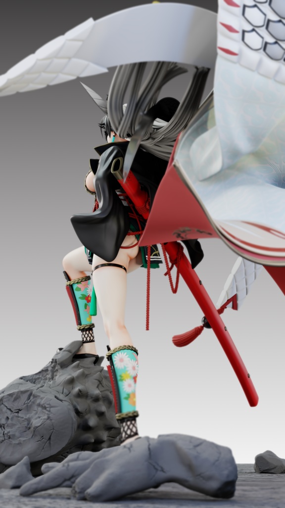 アズールレーン 白龍 3Dデータ(blendファイル)