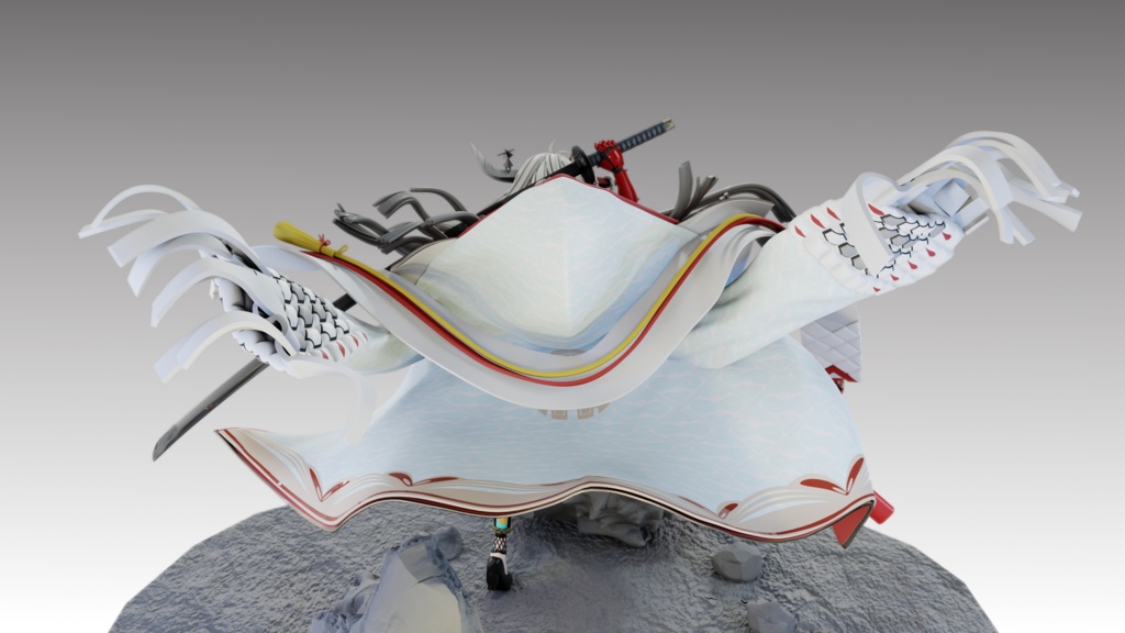 アズールレーン 白龍 3Dデータ(blendファイル)