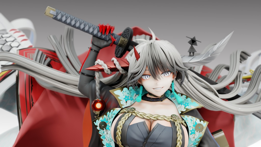 アズールレーン 白龍 3Dデータ(blendファイル)
