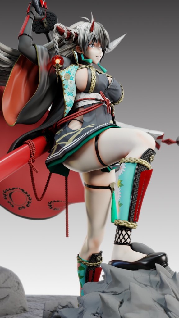 アズールレーン 白龍 3Dデータ(blendファイル)