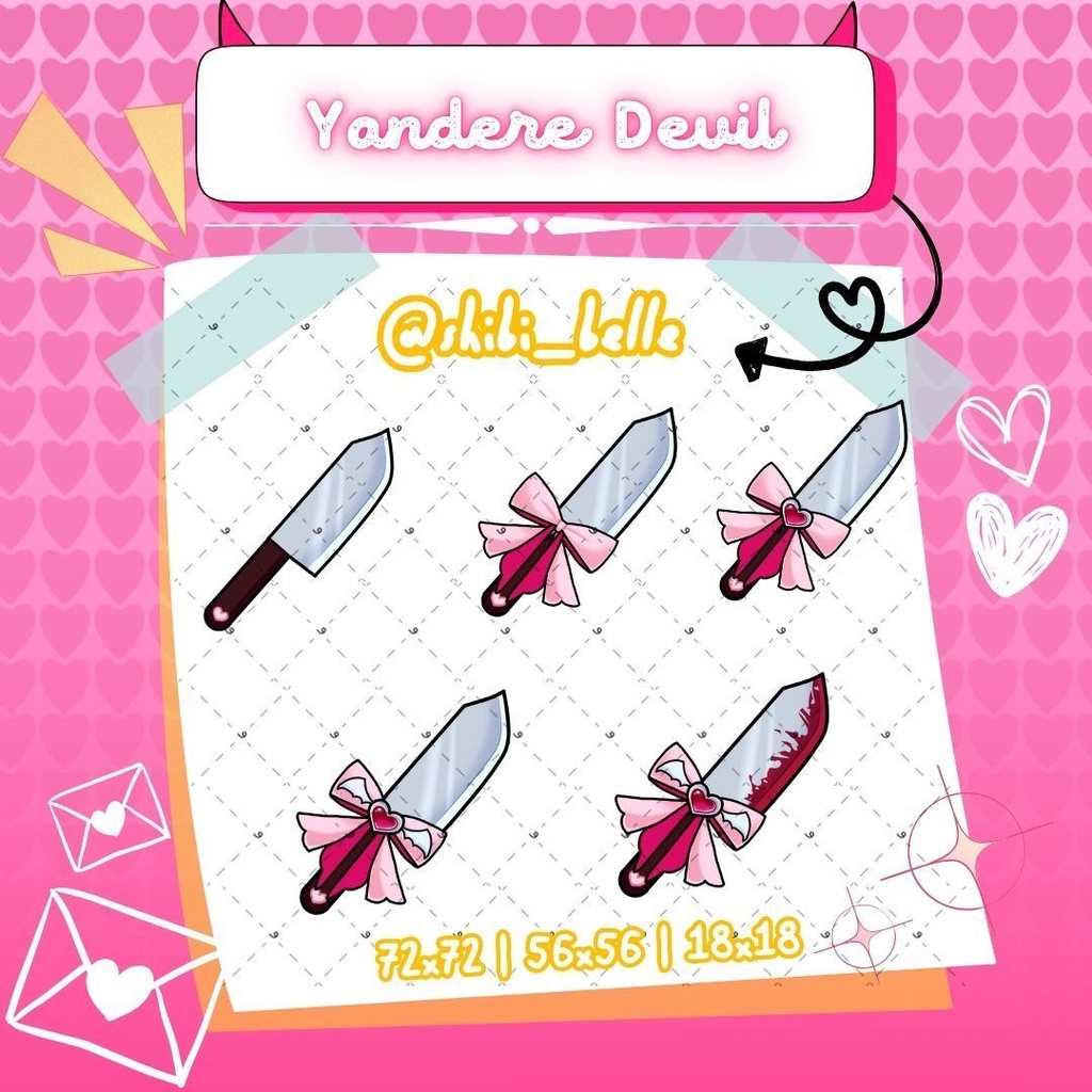 Yandere Devil Twitch Badges // ヤンデレデビルのTwitchバッジ