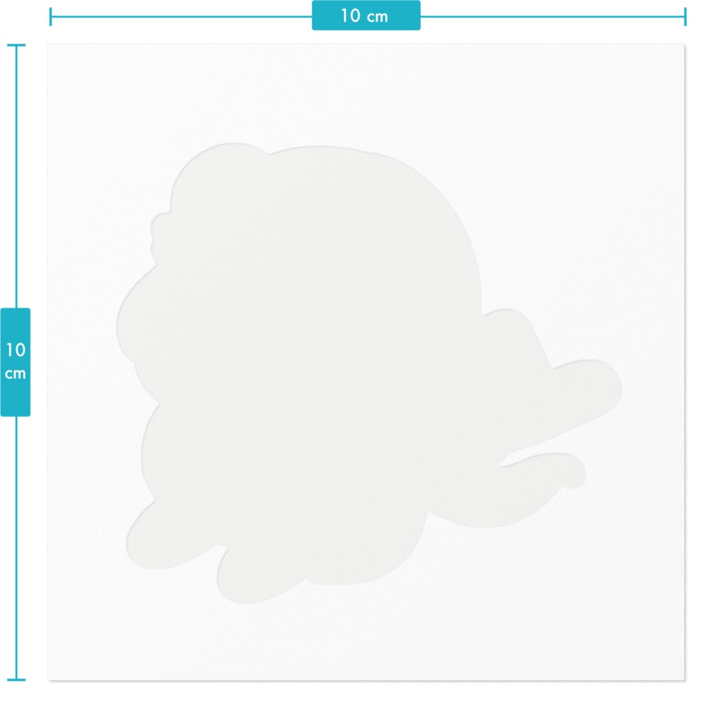 ばぶちくわステッカー(ホワイト)