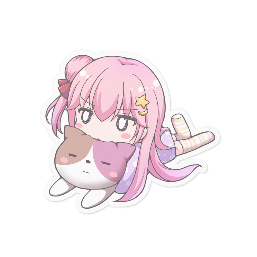 ばぶちくわステッカー（ホワイト）