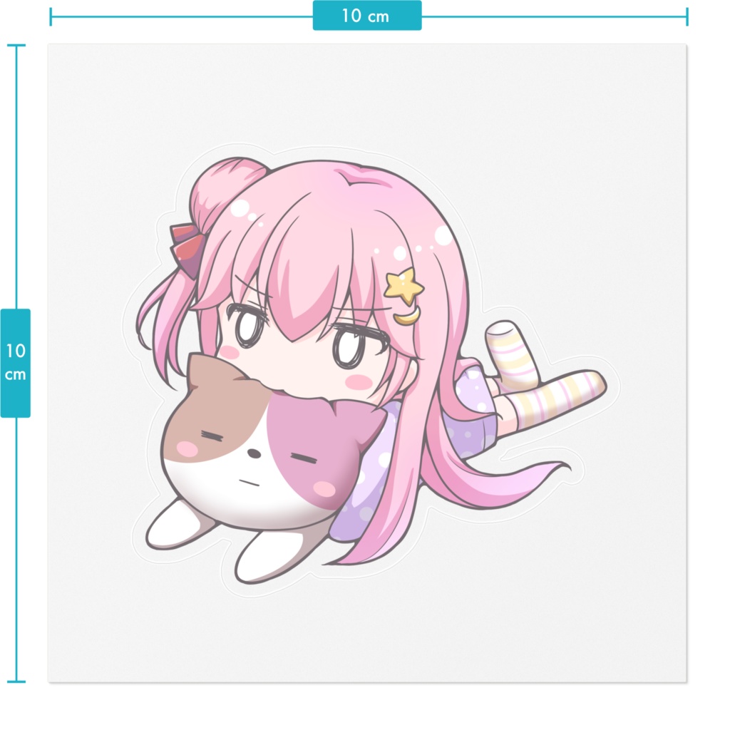 ばぶちくわステッカー(クリア)