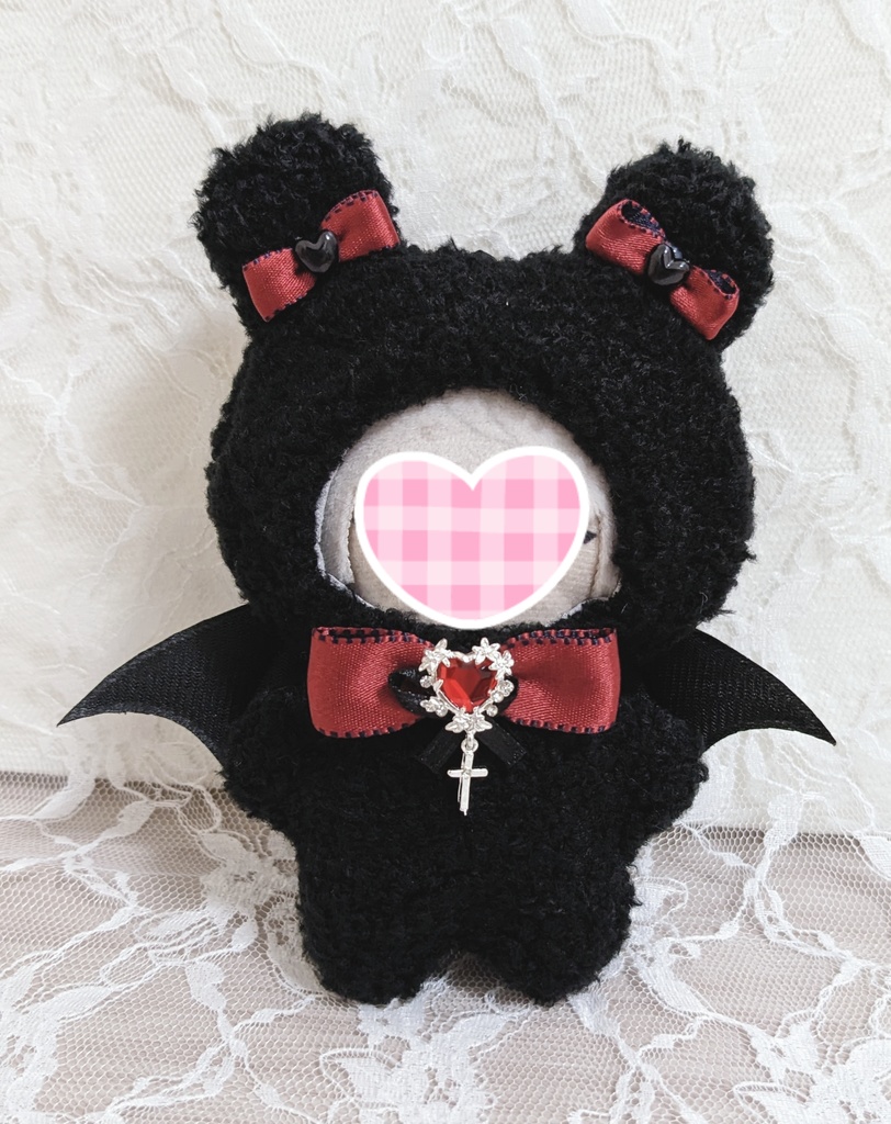 ぬい着ぐるみ♡黒くま♡ヴァンパイアくま♡10~12cm用