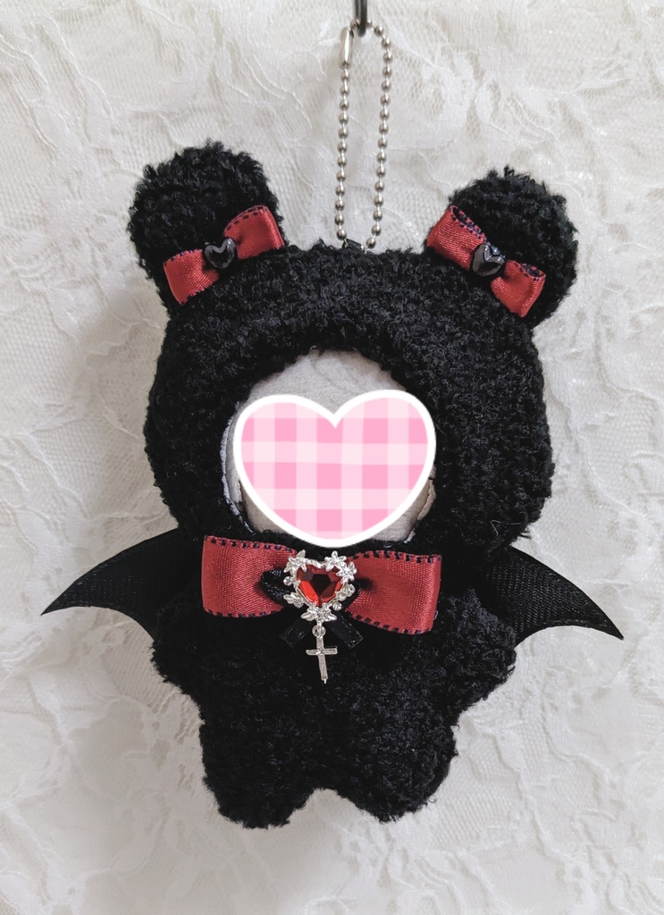ぬい着ぐるみ♡黒くま♡ヴァンパイアくま♡10~12cm用