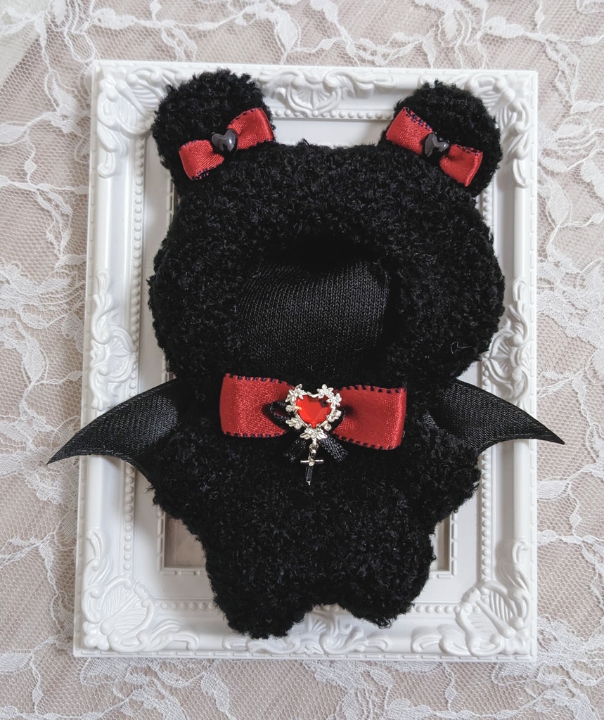 ぬい着ぐるみ♡黒くま♡ヴァンパイアくま♡10~12cm用