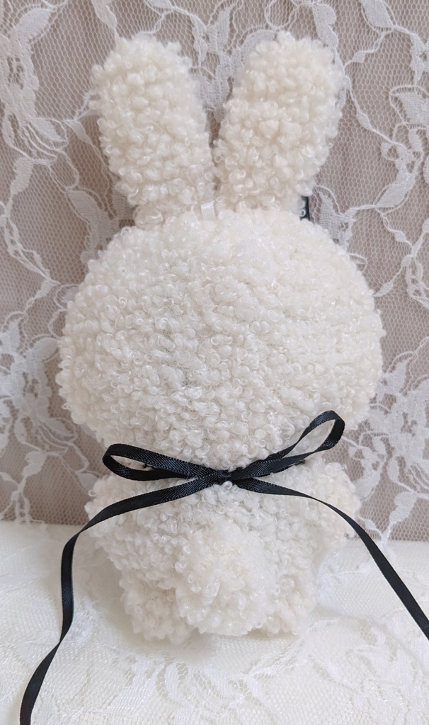ぬい着ぐるみ♡白うさぎ♡カーニバル ブラックりぼん♡10~12cm用