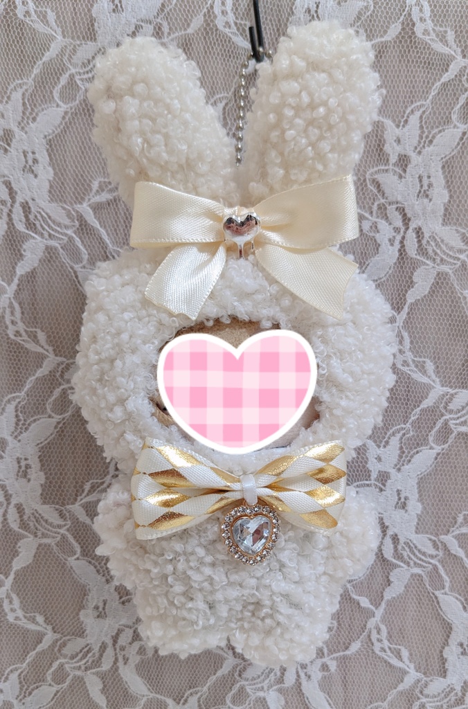 ぬい着ぐるみ♡白うさぎ♡カーニバル ホワイトりぼん♡10~12cm用