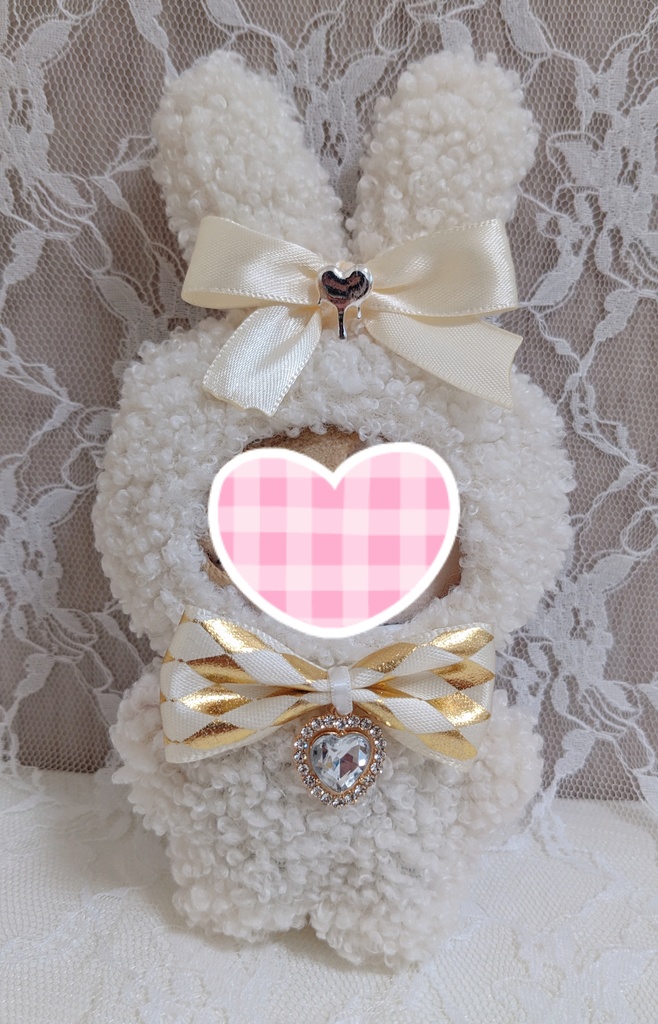 ぬい着ぐるみ♡白うさぎ♡カーニバル ホワイトりぼん♡10～12cm用