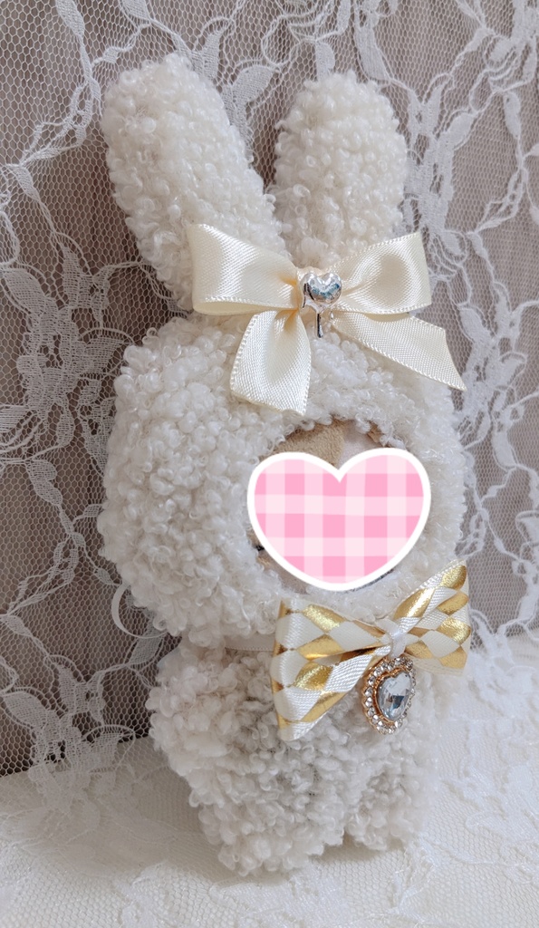 ぬい着ぐるみ♡白うさぎ♡カーニバル ホワイトりぼん♡10~12cm用