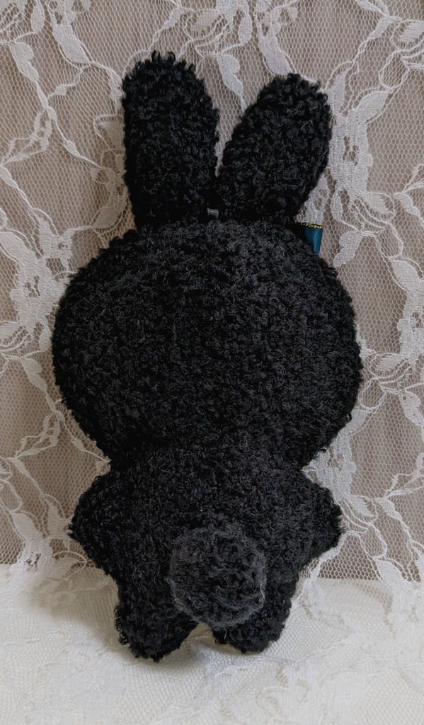 ぬい着ぐるみ♡黒うさぎ♡グリーンブルーりぼん♡10~12cm用