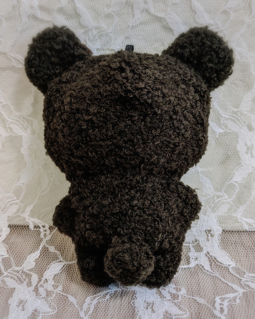 ぬい着ぐるみ♡ダークブラウンくま♡ブラウン系りぼん♡10~12cm用
