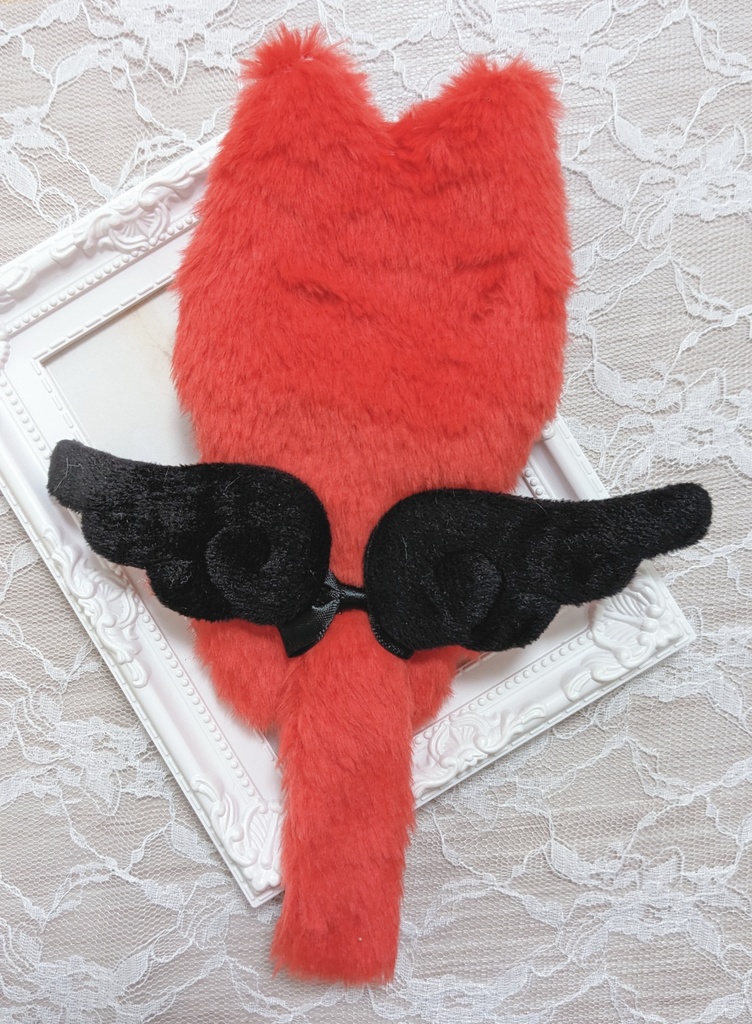 ぬい着ぐるみ♡イマジナリーキャット赤♡黒天使♡10~12cm用