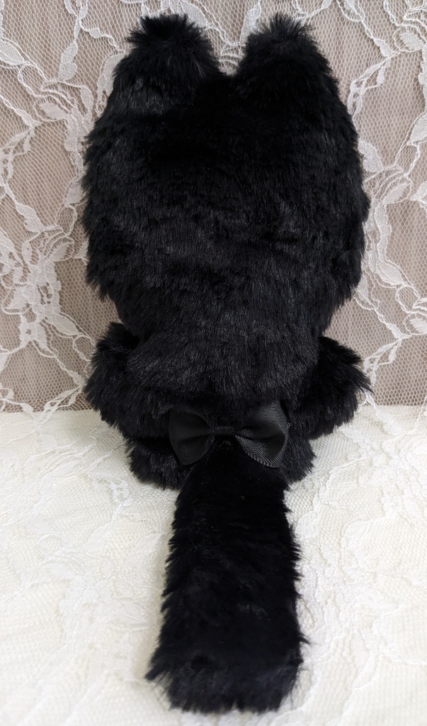 ぬい着ぐるみ♡黒ネコさん×赤黒リボン♡10~12cm用