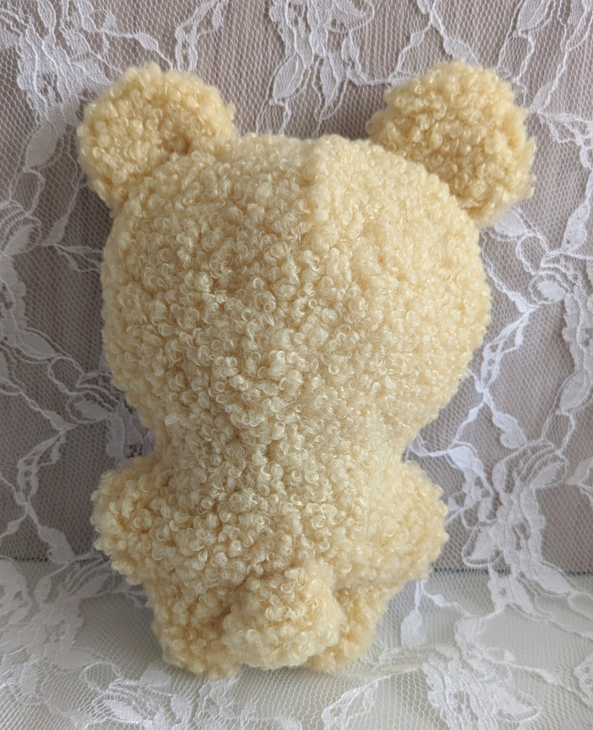 ③ぬい着ぐるみ♡くすみイエロー♡ミントブルーりぼん♡10~12cm用