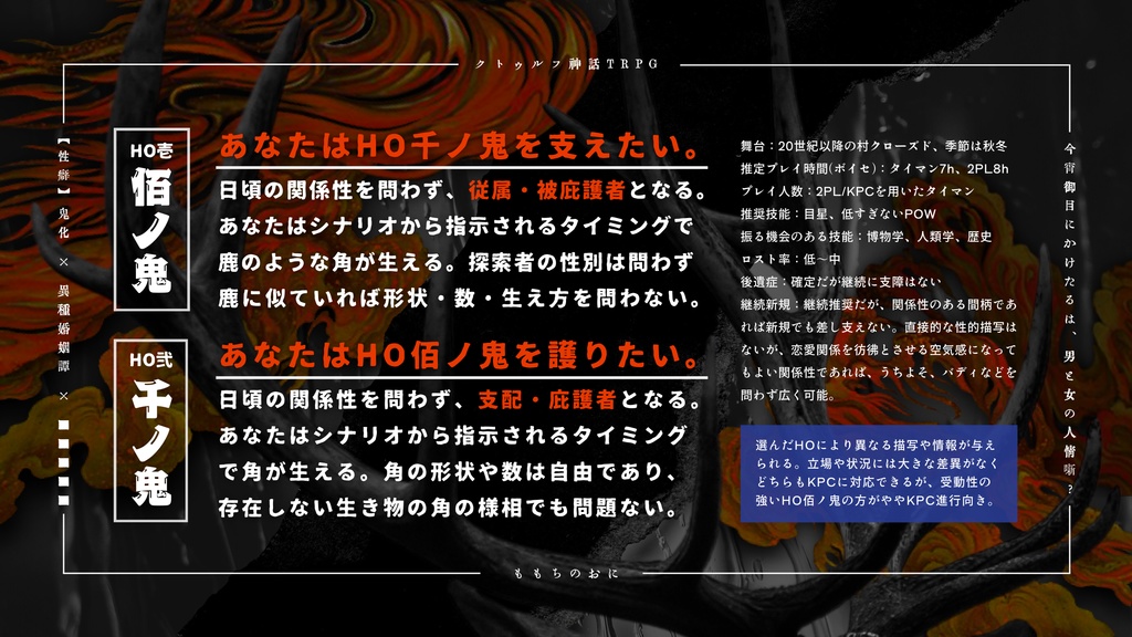 【CoCシナリオ】「佰千ノ鬼」SPLL:E193974