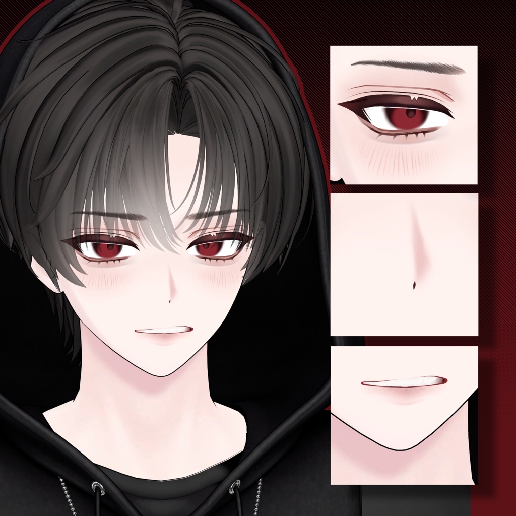 【 狛乃 / Komano 】Red Daily makeup texture