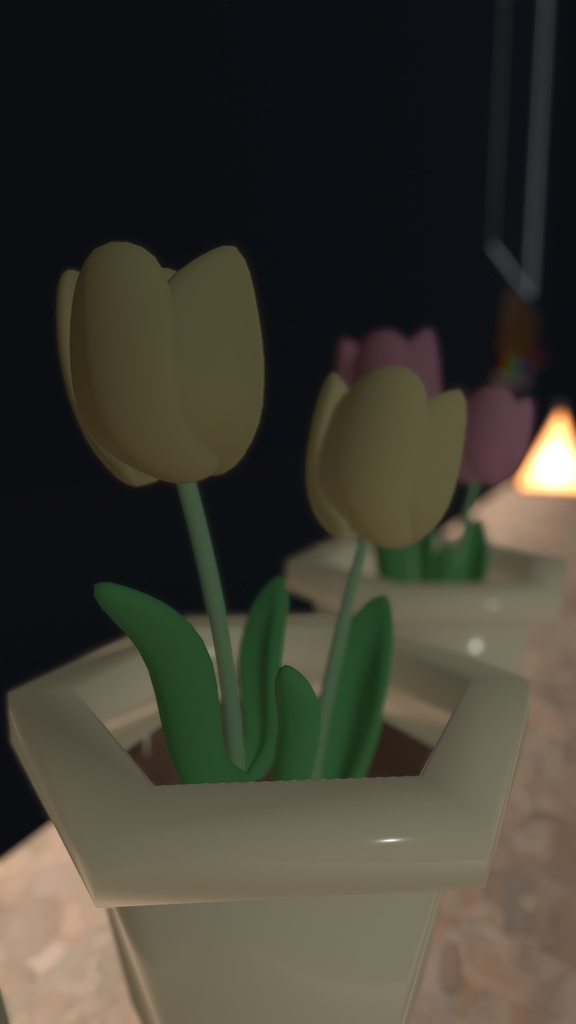 【VRChat想定】ぷっくりチューリップ(3色セット)