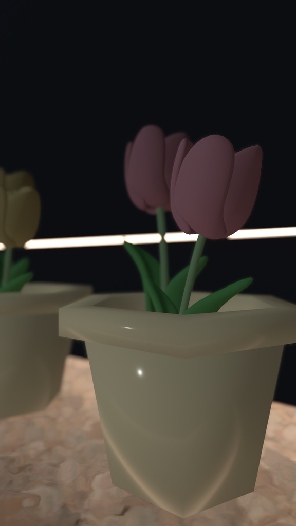 【VRChat想定】ぷっくりチューリップ(3色セット)