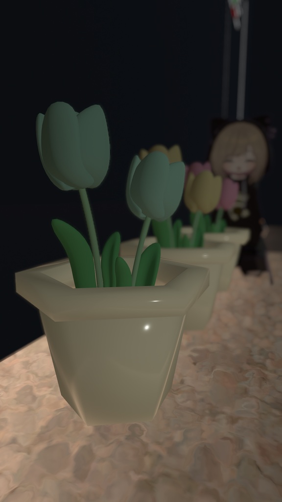 【VRChat想定】ぷっくりチューリップ(3色セット)