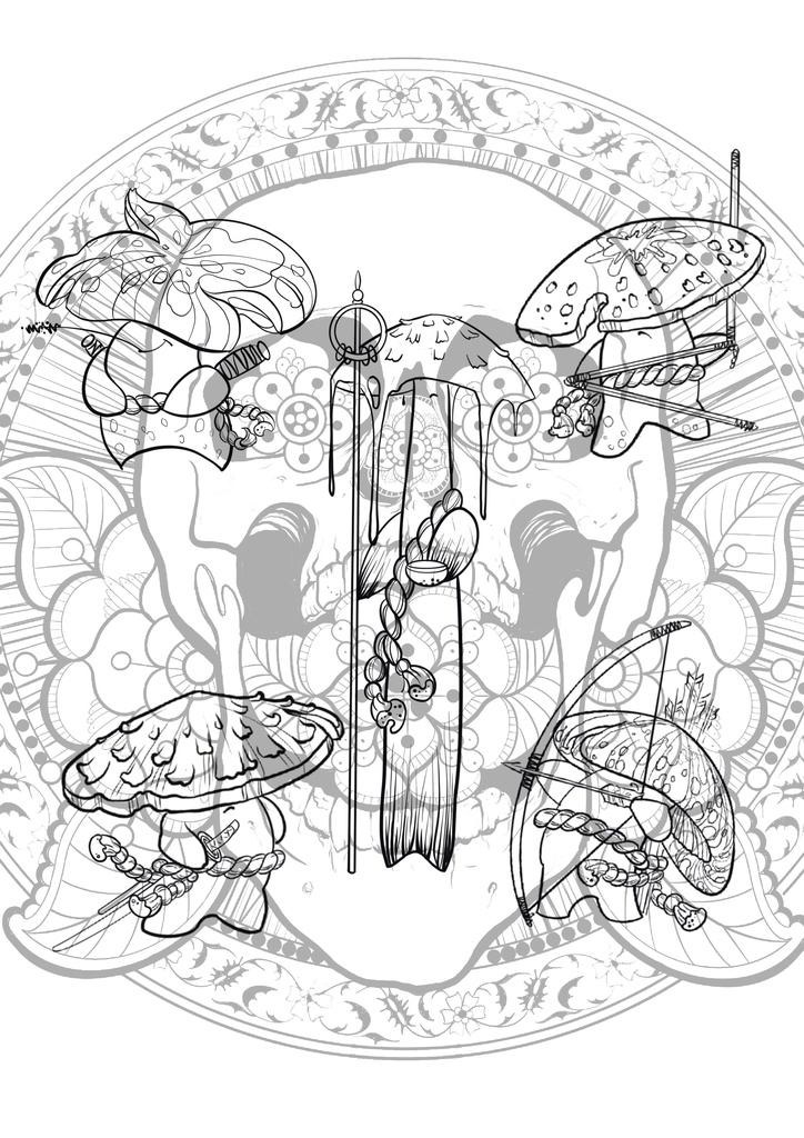 【高解像度PNG】Samurai Mushroom Spirits – 10 Elements