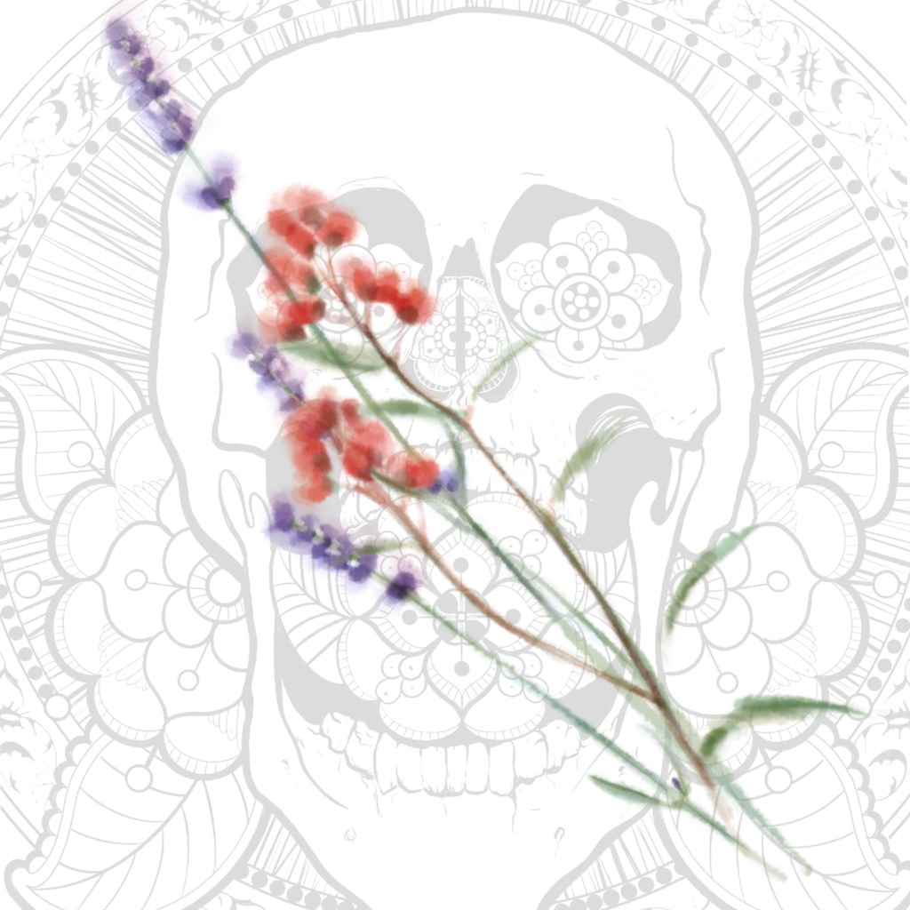 【高解像度PNG】野の花ガーデン|水彩&線画イラスト素材セット Wildflower Garden – Watercolor & Line Art Clipart Set
