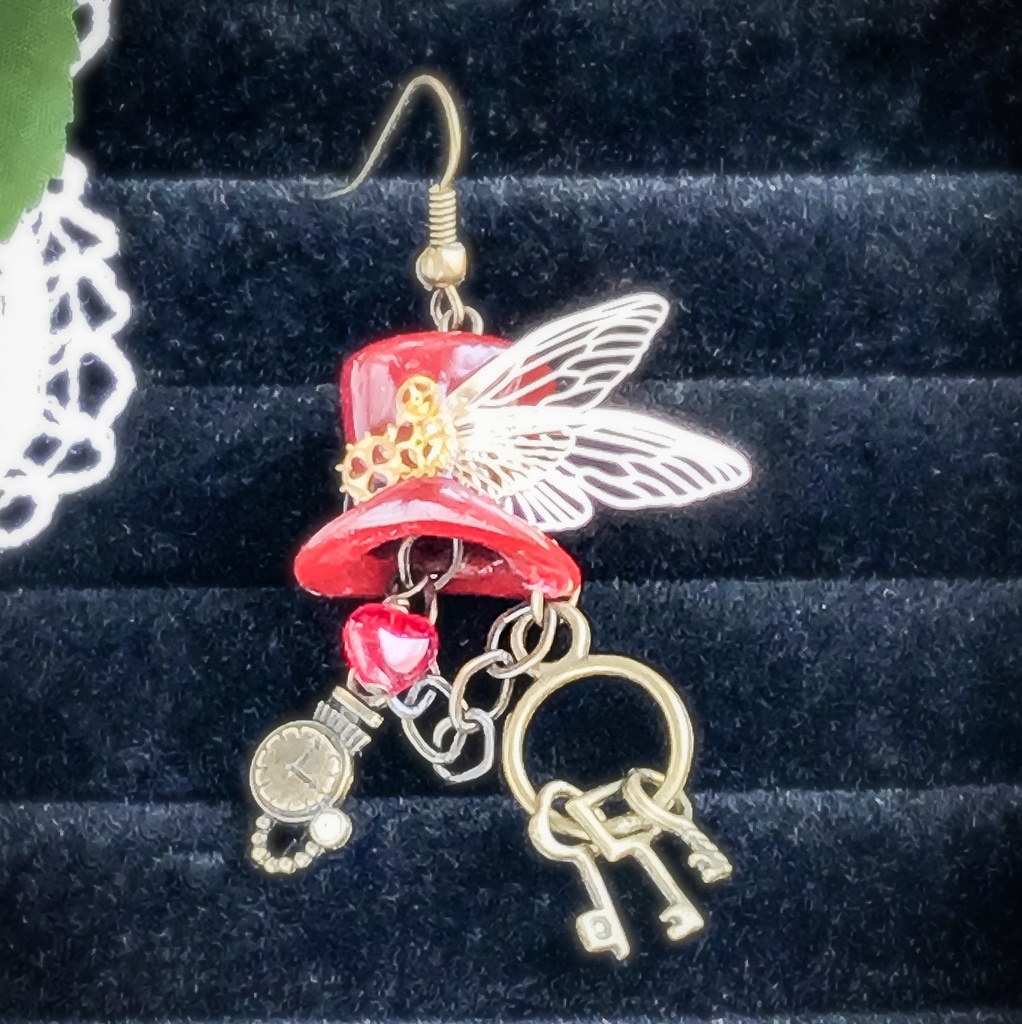 【あんスタ】Valkyrieイメージイヤリングorピアス(シルクハット)左耳用*金具変更•追加制作可