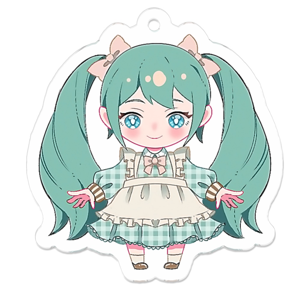 初音ミク カントリーチェック アクリルキーホルダー