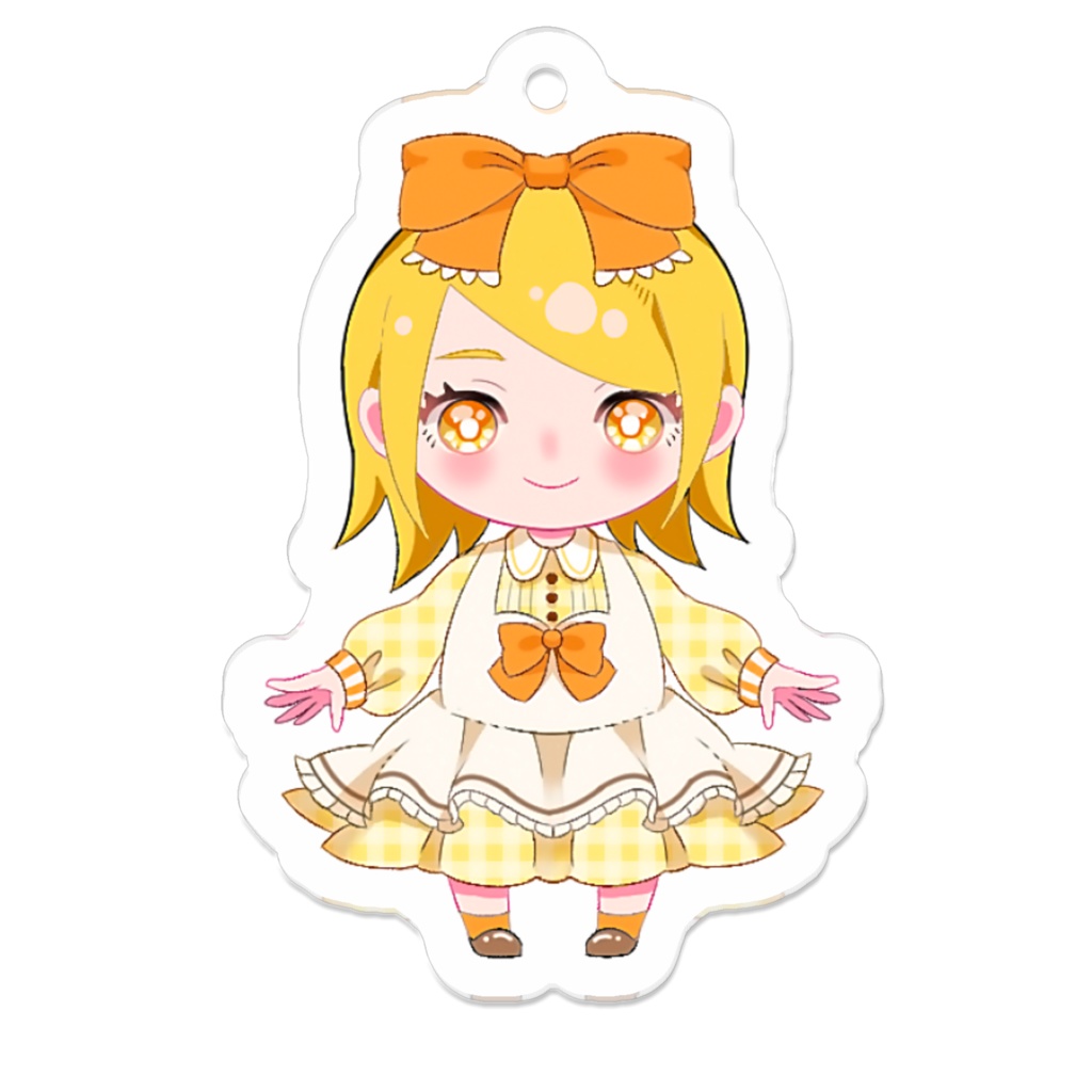 鏡音リン カントリーチェック アクリルキーホルダー