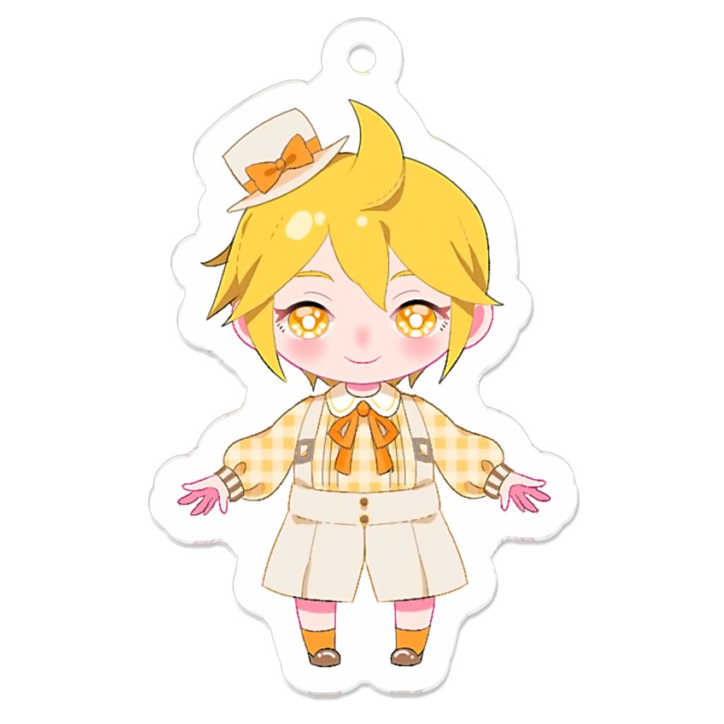 鏡音レン カントリーチェック アクリルキーホルダー