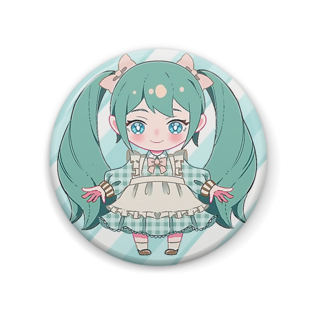 初音ミク カントリーチェック 缶バッジ