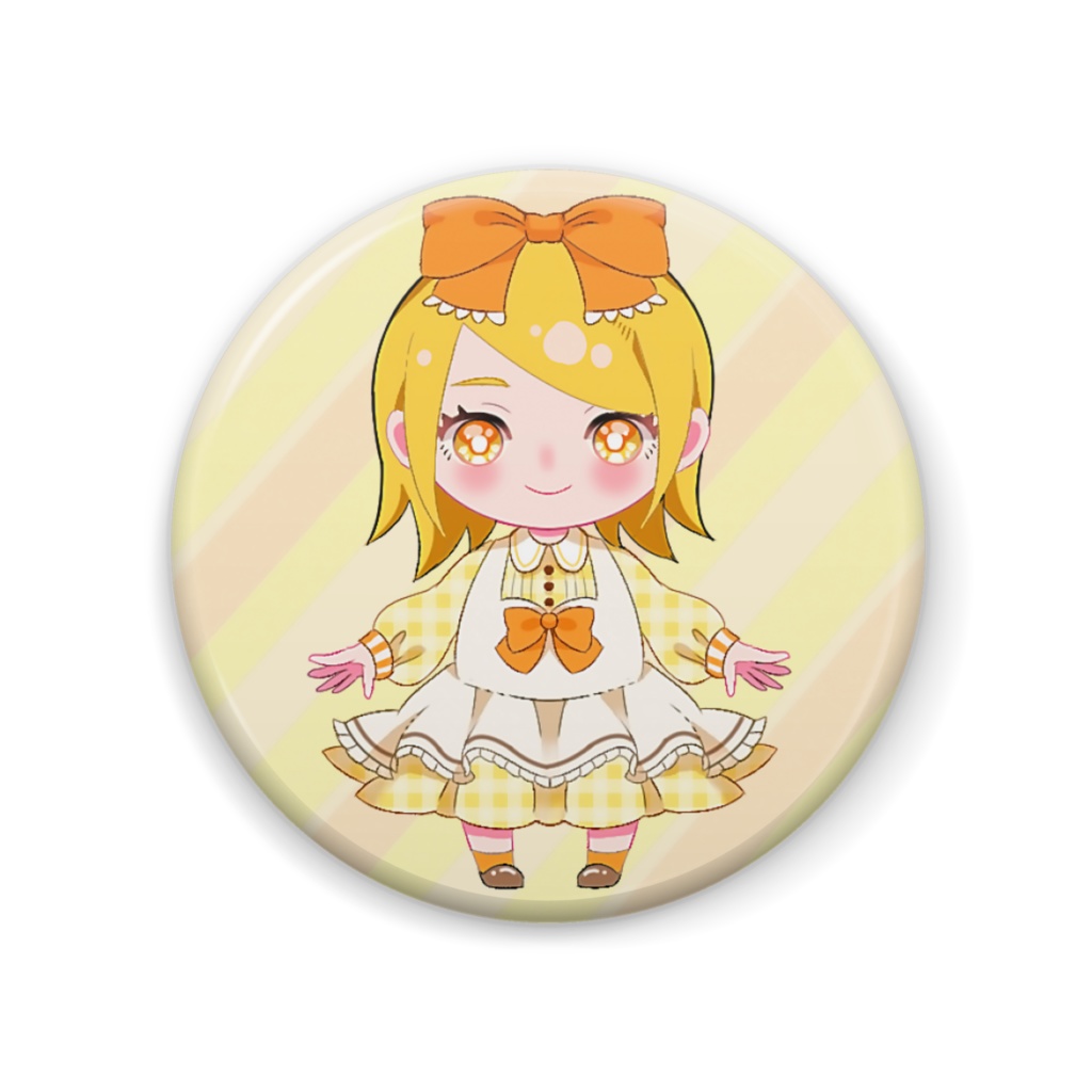 鏡音リン カントリーチェック 缶バッジ