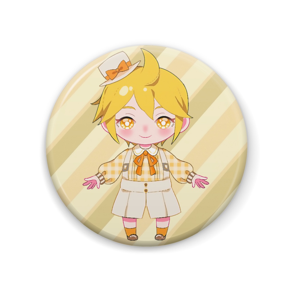 鏡音レン カントリーチェック 缶バッジ