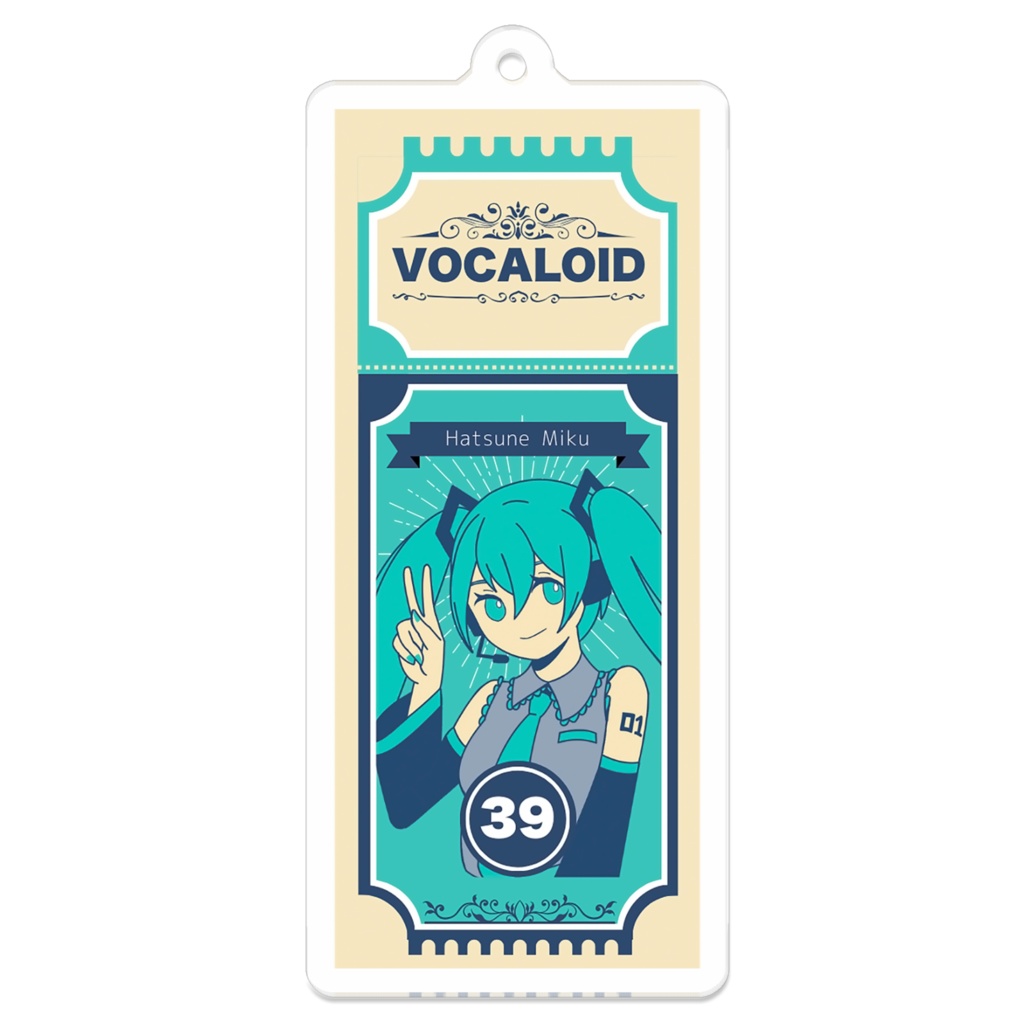 VOCALOID No.39 初音ミク チケットスタイルチャーム