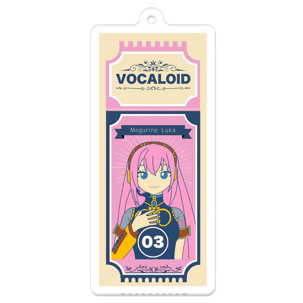 VOCALOID No.03 巡音ルカ チケットスタイルチャーム