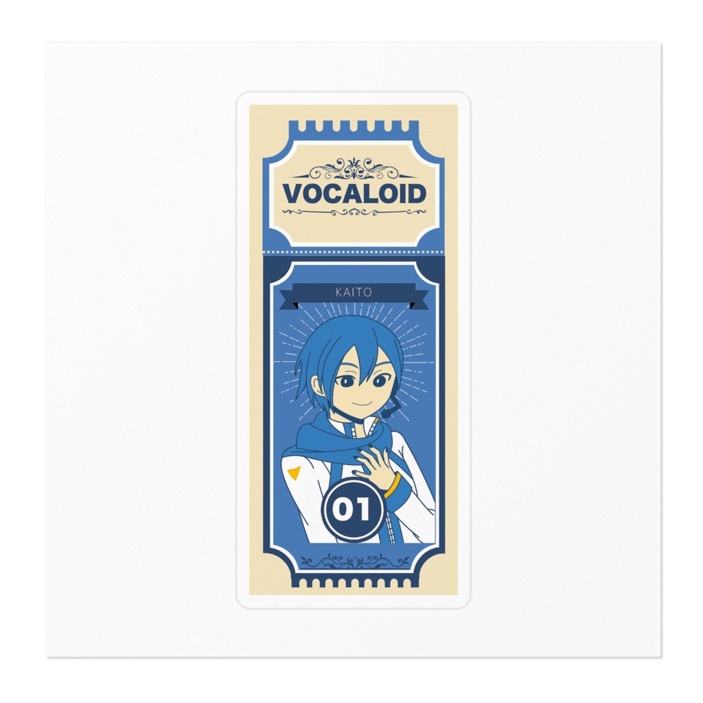 VOCALOID No.01 KAITO レトロチケットステッカー