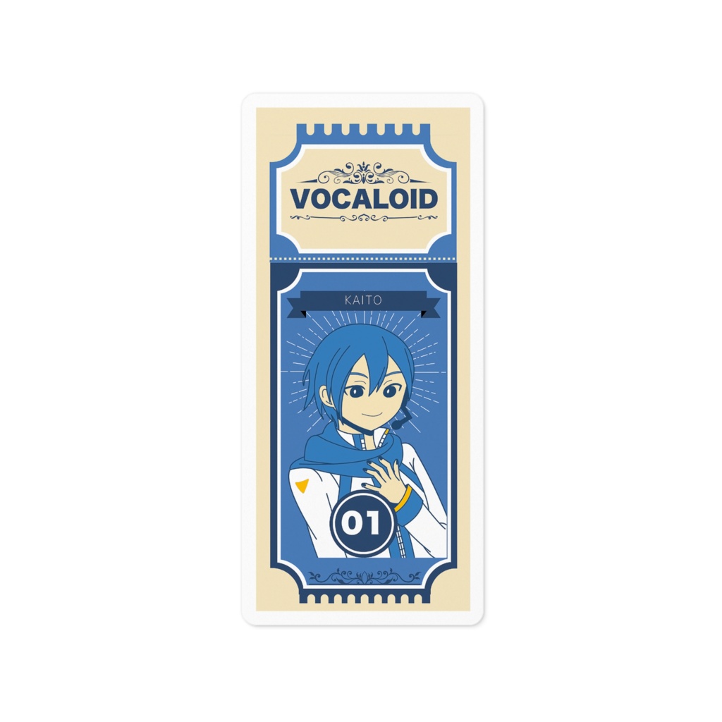 VOCALOID No.01 KAITO レトロチケットステッカー