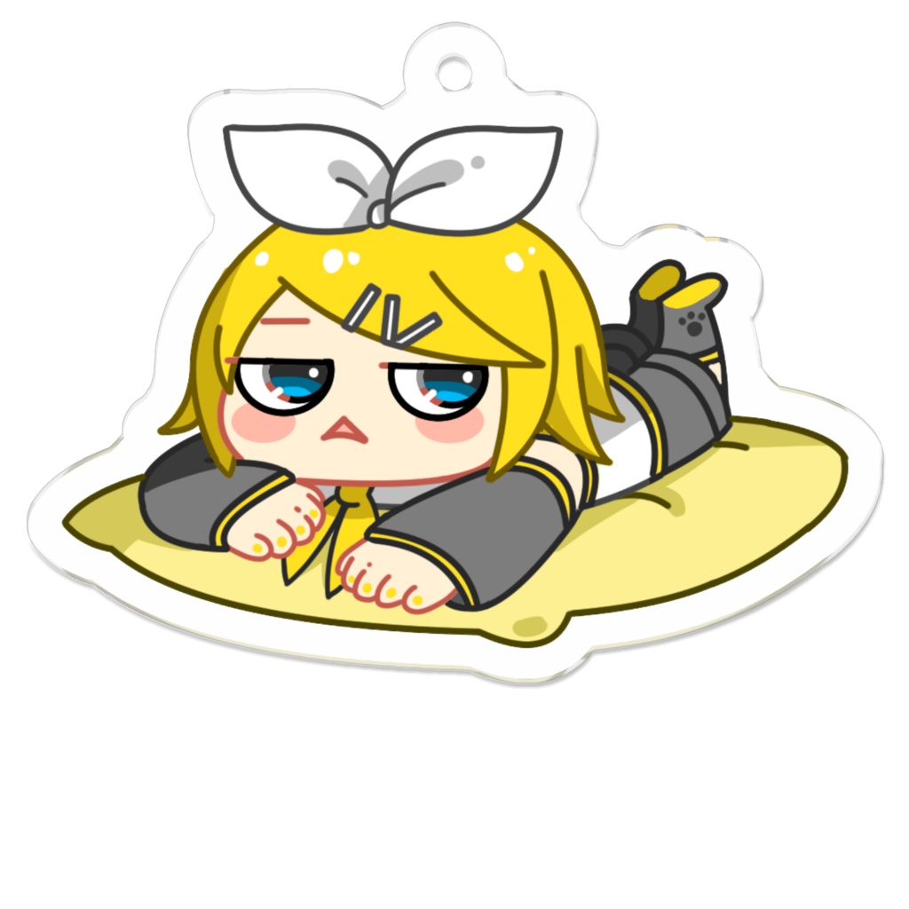 【だる寝リン】アクリルキーホルダー|脱力系ゆるキャラ風