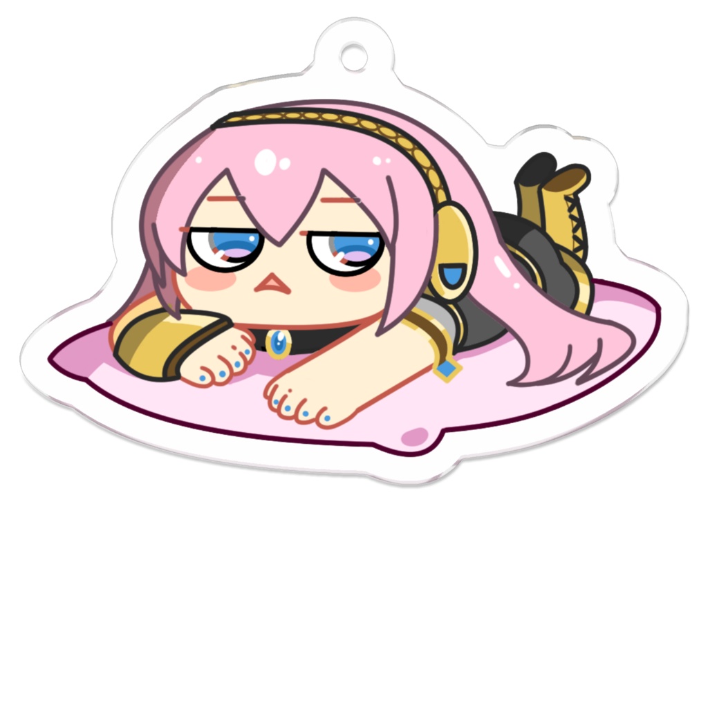 【だる寝ルカ】アクリルキーホルダー|脱力系ゆるキャラ風